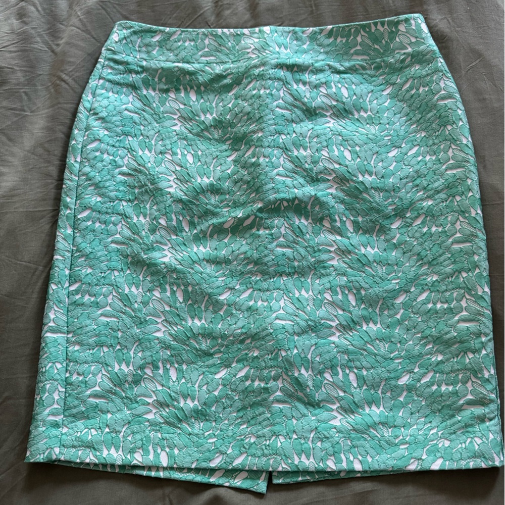 Mint Floral Jacquard Mini Skirt Ann Taylor